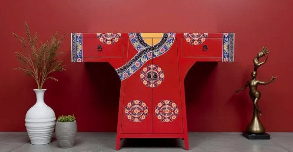 Chinese Kimono Kast, Ophalen, Zo goed als nieuw, Minder dan 150 cm, Minder dan 100 cm