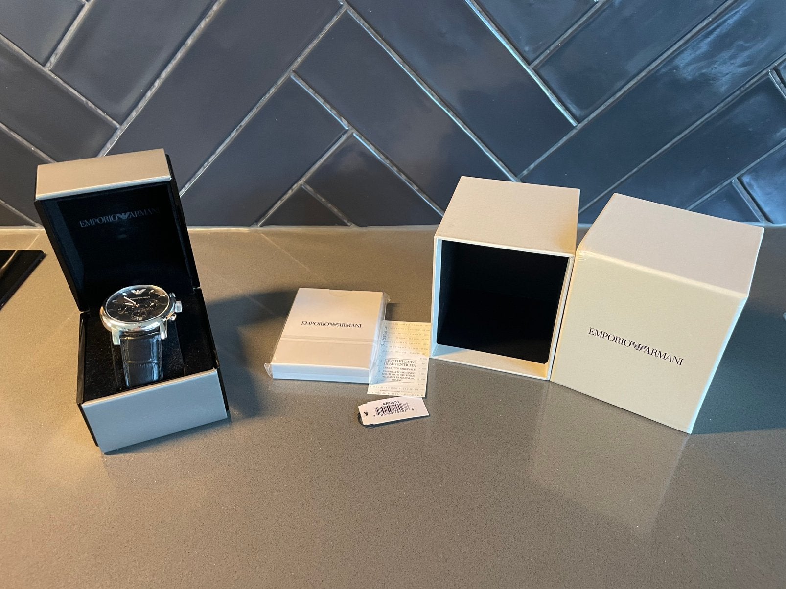 Emporio Armani AR0431, Ophalen of Verzenden, Zo goed als nieuw, Staal, Overige merken