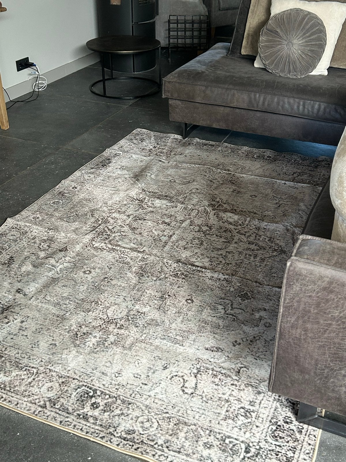 Uitwasbaar Karpet 1.60x2.30 cm - Grijs/Beige, Gebruikt, Ophalen of Verzenden, 200 cm of meer, Grijs