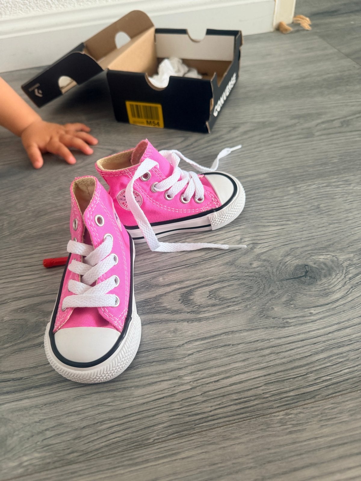 Roze Converse All Star babyschoenen maat 18, Ophalen of Verzenden, Nieuw, Jongen of Meisje, Schoenen