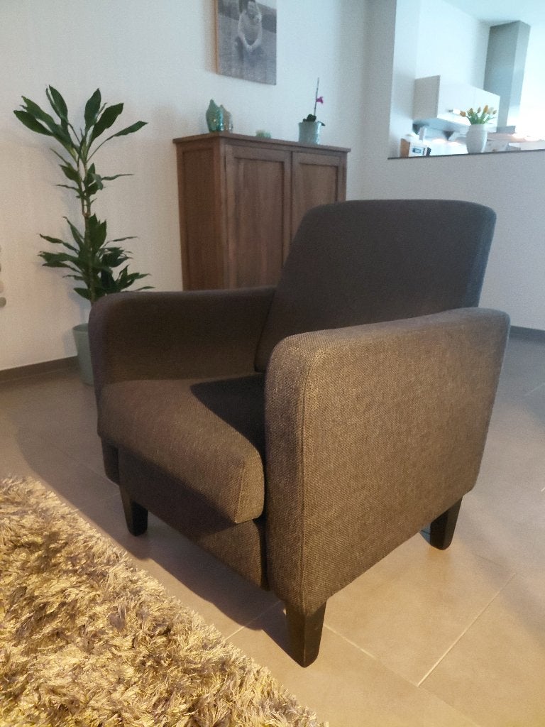 Antraciet fauteuil, Ophalen, Gebruikt, 75 tot 100 cm, 75 tot 100 cm