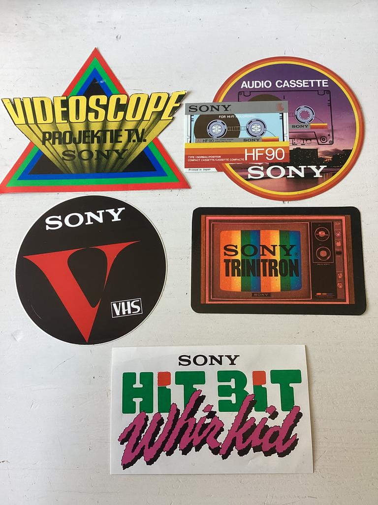 5 stickers Sony, Verzenden, Zo goed als nieuw, Merk