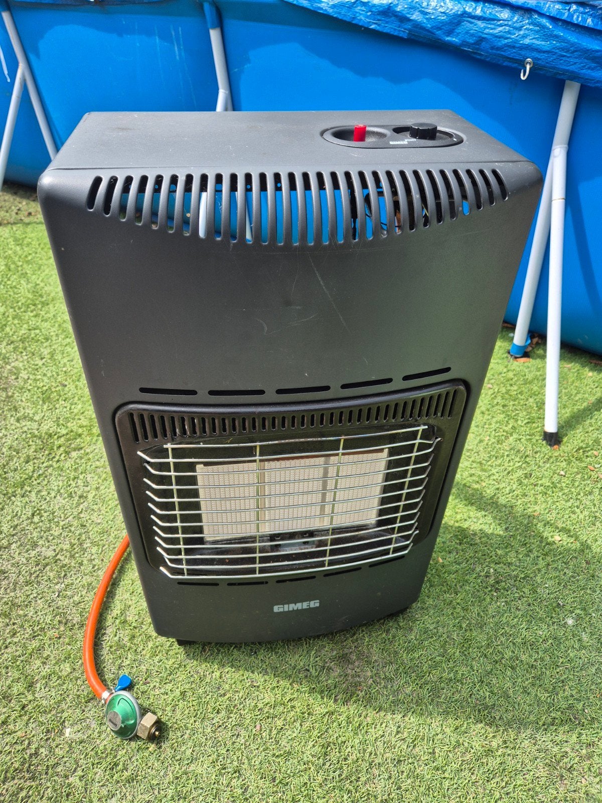 Gimeg gaskachel - Draagbare Terrasverwarmer, Huis en Inrichting, Kachels, Ophalen, Gebruikt, Gas, Vrijstaand