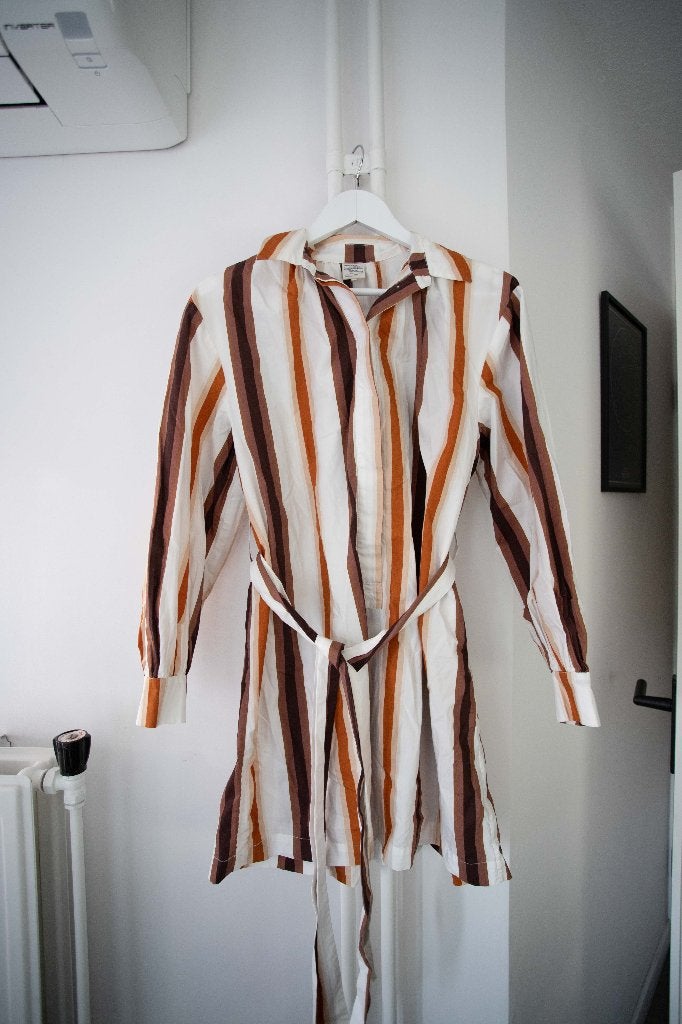 Blousejurk met strepen Baum und Pferdgarten maat 34, Bruin, Baum und Pferdgarten, Ophalen of Verzenden, Zo goed als nieuw