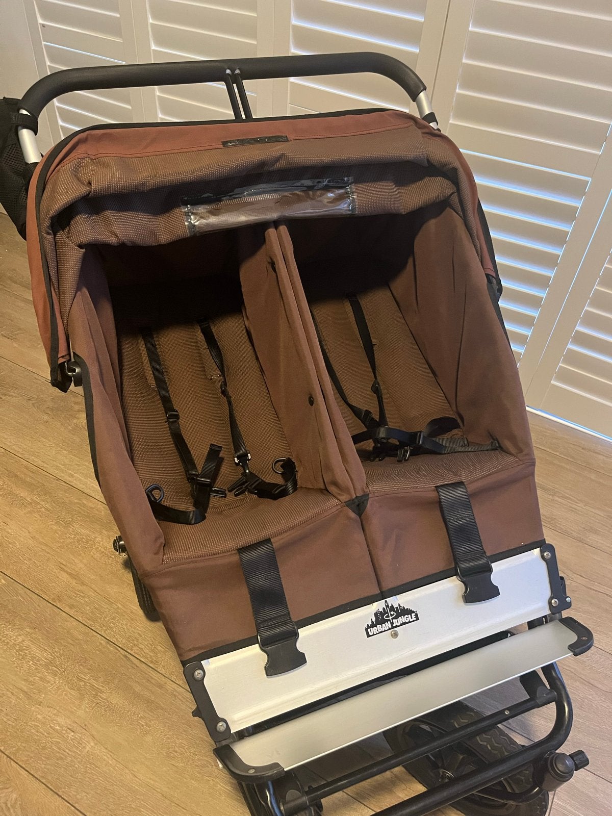 Mountain Buggy Urban Jungle Duowagen - Bruin, Kinderen en Baby's, Kinderwagens en Combinaties, Gebruikt, Duowagen, Ophalen, Kinderwagen