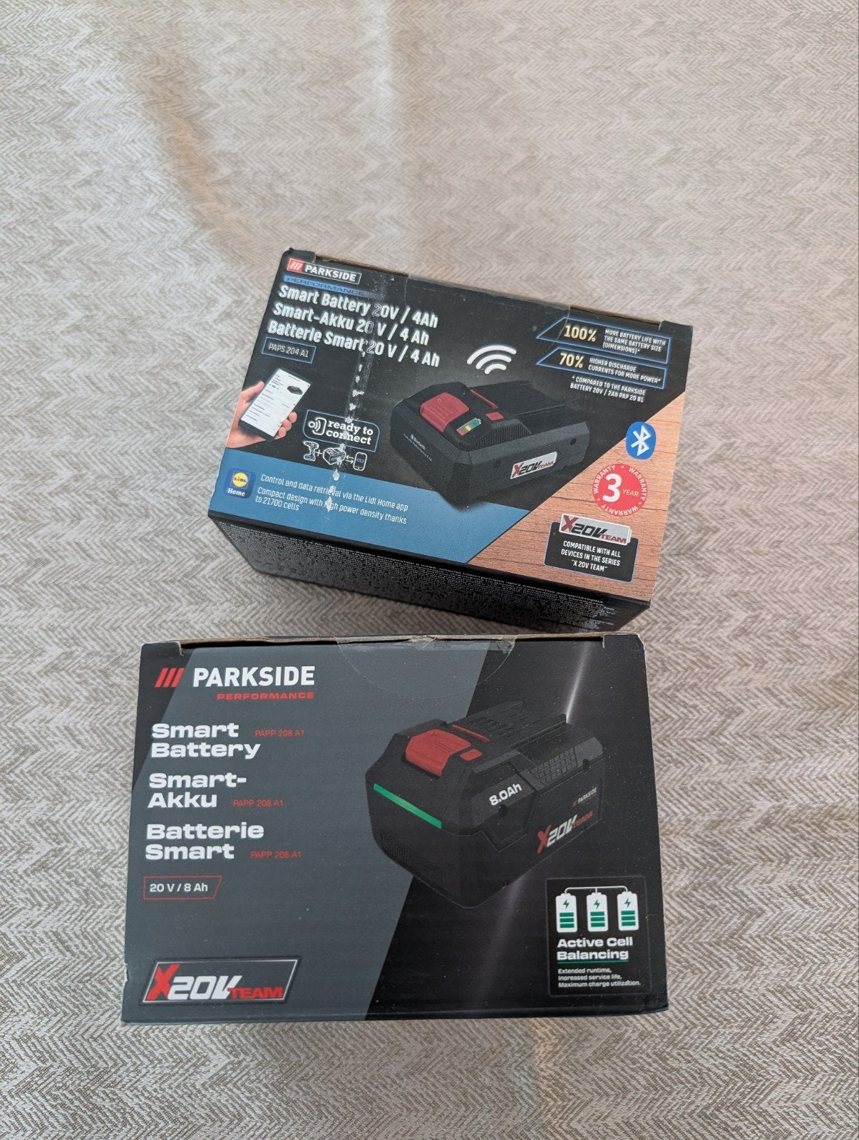 Parkside X20V Team Smart Accu's: 8Ah & 4Ah Set, Ophalen of Verzenden, Nieuw
