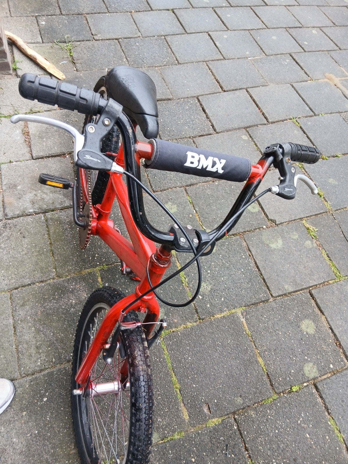 Rode BMX fiets - Gebruikt maar in goede staat, Fietsen en Brommers, Fietsen | Crossfietsen en BMX, Gebruikt, Staal, 20 tot 24 inch