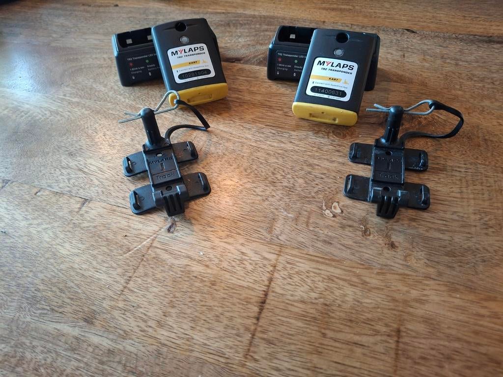 Mylaps TR2 Transponder met lader voor Karting, Ophalen of Verzenden, Gebruikt, Kart