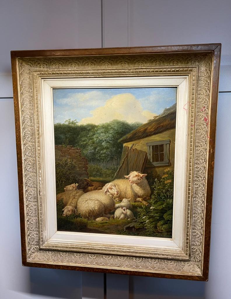 Antiek schilderij Augustus Knip, Antiek en Kunst, Kunst | Schilderijen | Klassiek, Ophalen of Verzenden