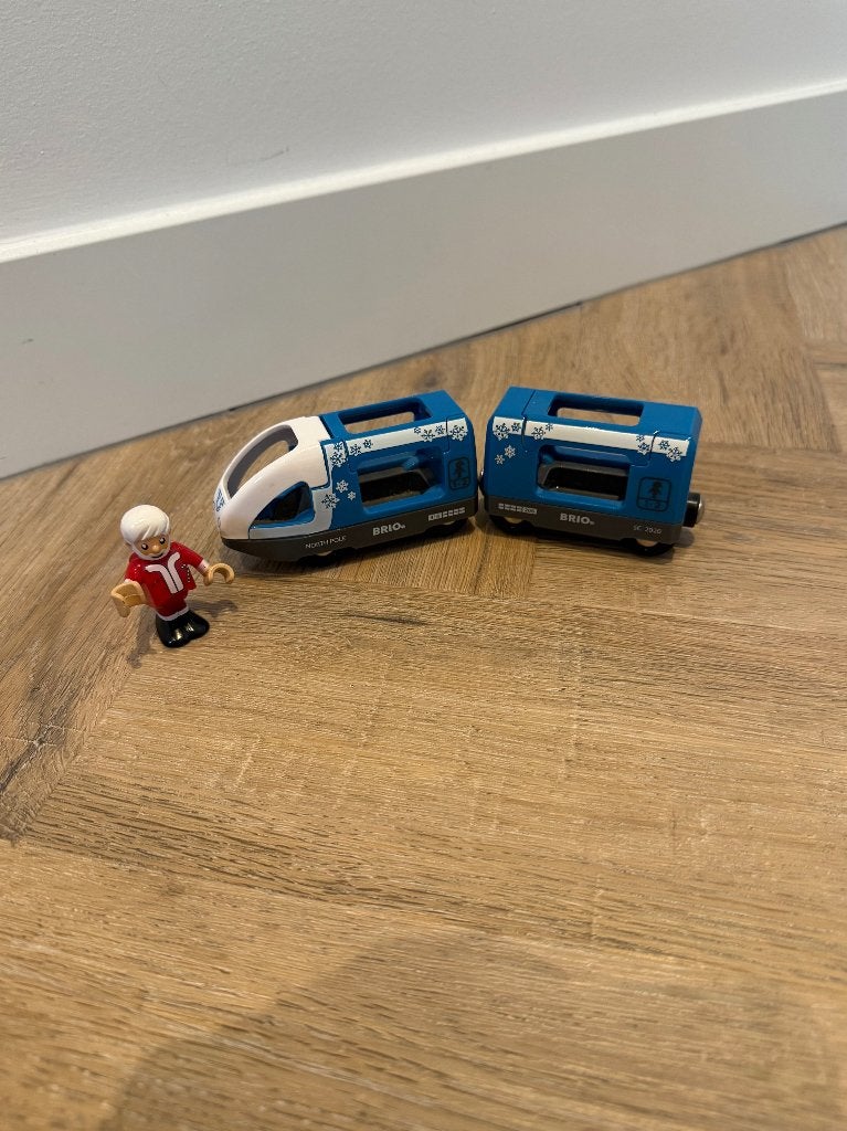 ZGAN blauw Brio houten trein kerst 2020 set 33848 advents, Ophalen of Verzenden, Zo goed als nieuw