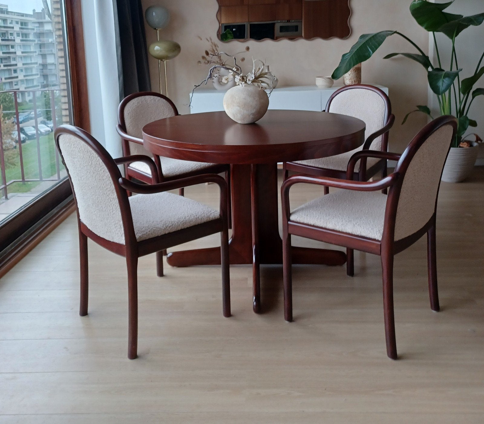 Prachtige set van 4 vintage Lübke stoelen, Ophalen