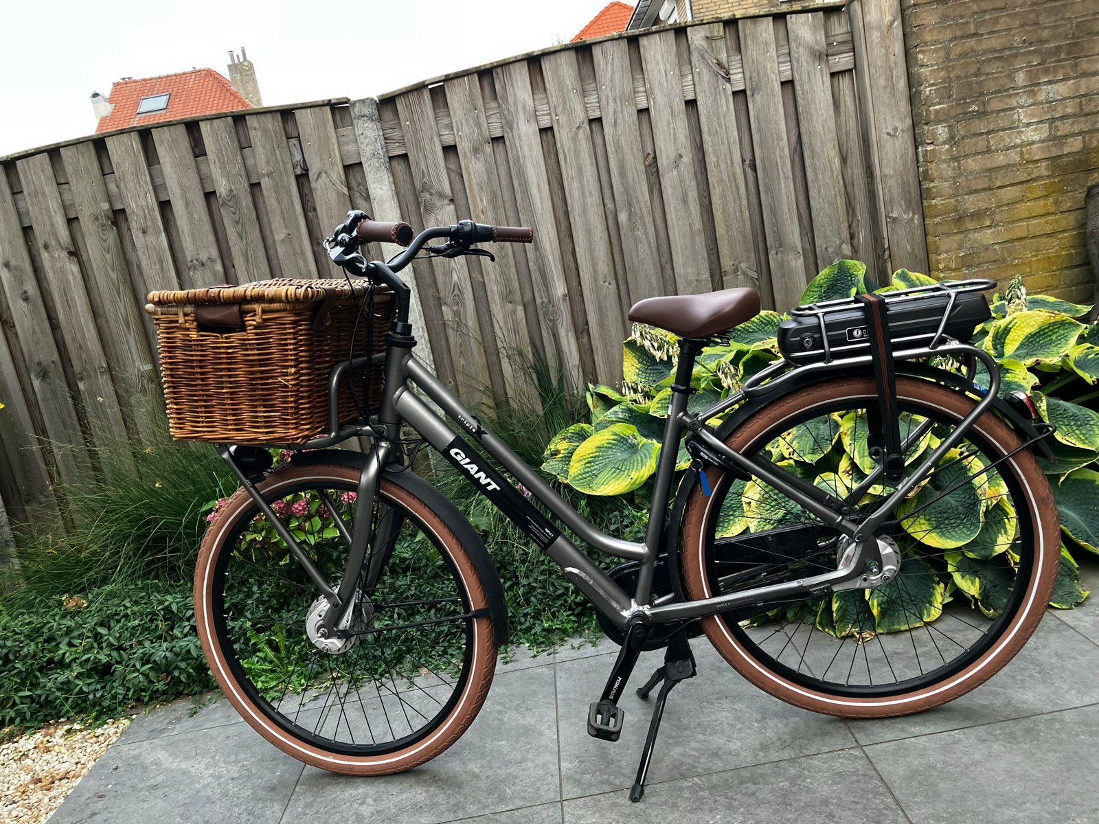 Giant Triple X E+1 mammafiets, elektrische fiets met mand, Ophalen, Gebruikt, Giant, 47 tot 51 cm