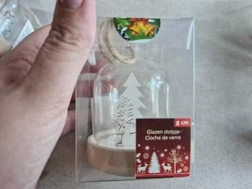 Kleine stolp 8cm met liggend rendier en bomen h, Evora, Onbekend, Nieuw, Ophalen of Verzenden