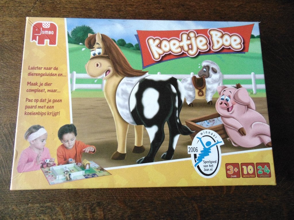 Koetje Boe Spel van Jumbo, Hobby en Vrije tijd, Gezelschapsspellen | Bordspellen, Een of twee spelers, Ophalen of Verzenden, Gebruikt