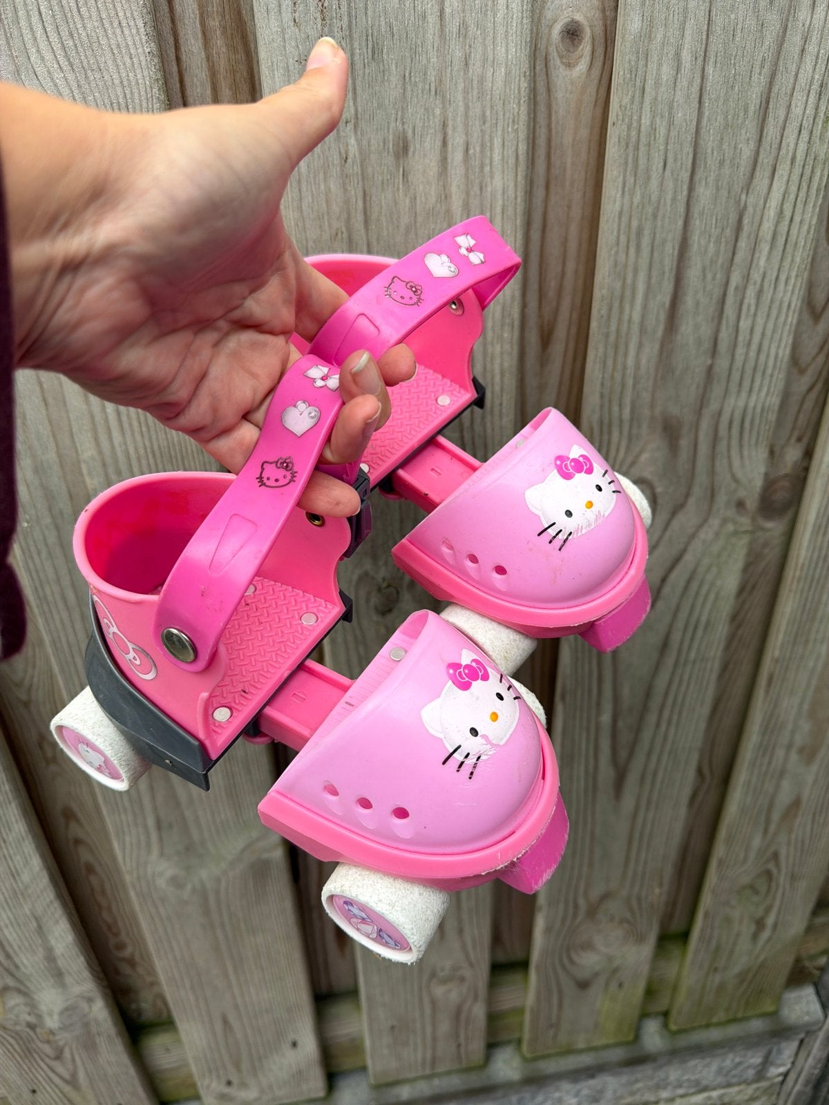 Hello Kitty rolschaatsen voor kinderen, Ophalen, Verstelbaar, Gebruikt, Kinderen