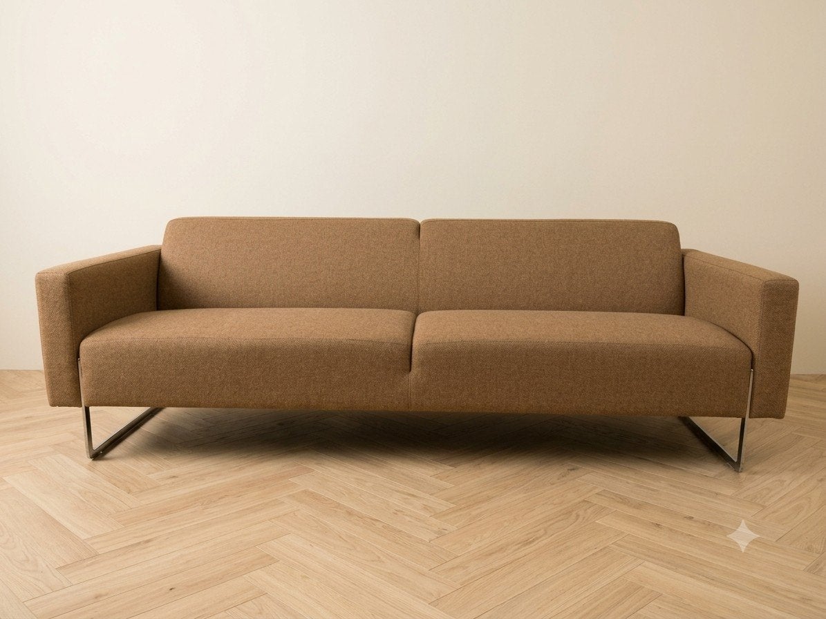 Artifort Mare | 3 zitsbank | Bruin Wol | Opnieuw bekleed