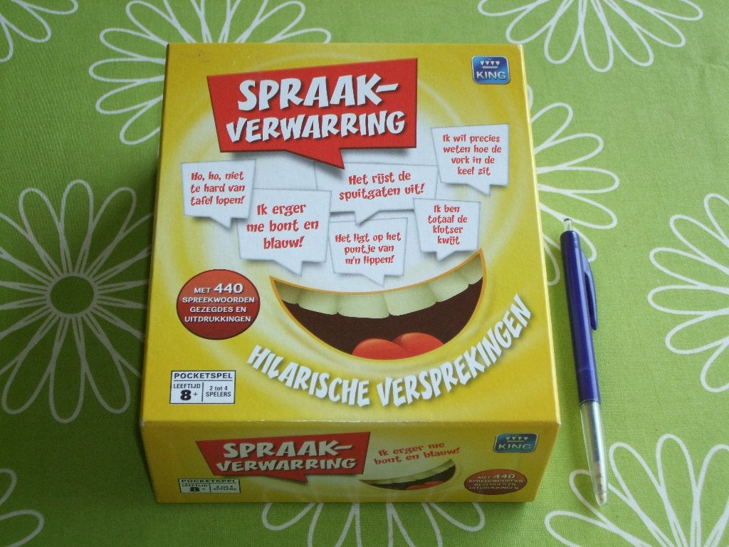 Spraakverwarring - hilarische versprekingen, Een of twee spelers, Ophalen of Verzenden, Zo goed als nieuw