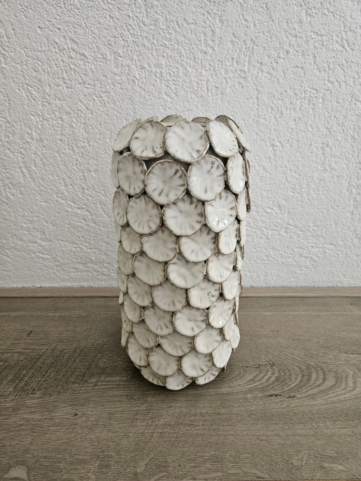 House Doctor Dot vaas wit (30x15cm) Aardewerk, Natuurlijk materiaal, Ophalen of Verzenden, Zo goed als nieuw, Wit