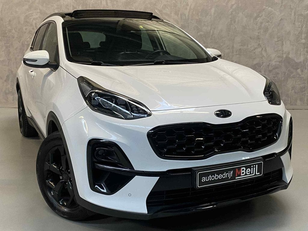 Kia Sportage 1.6 T-GDI Black Edition /Pano /Camera /Automaat, Auto's, Kia, 15 km/l, Gebruikt, 4 cilinders, Wit
