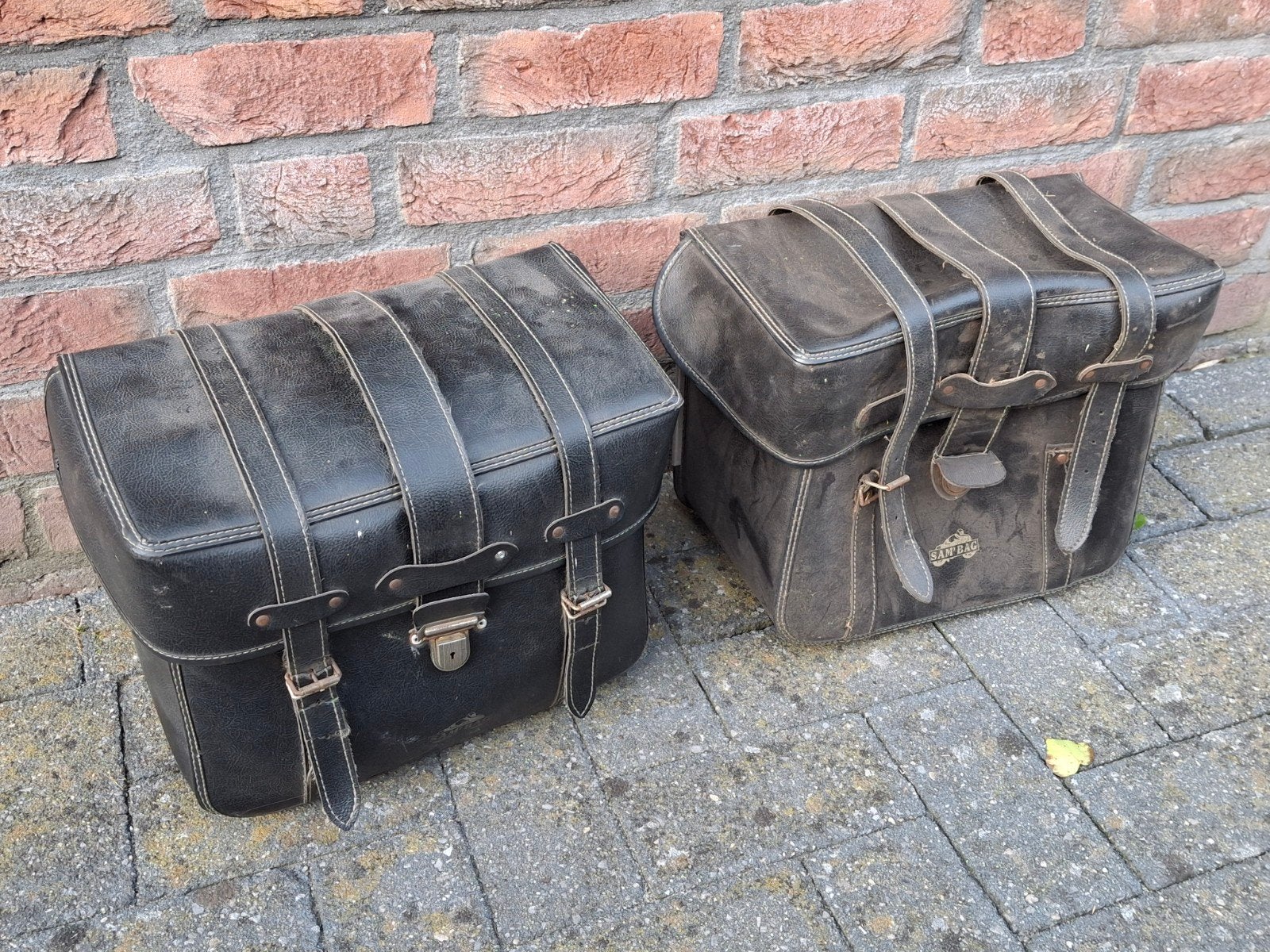 Sam Bag motortas / tassen voor oldtimer motor, Motoren, Ophalen of Verzenden, Gebruikt