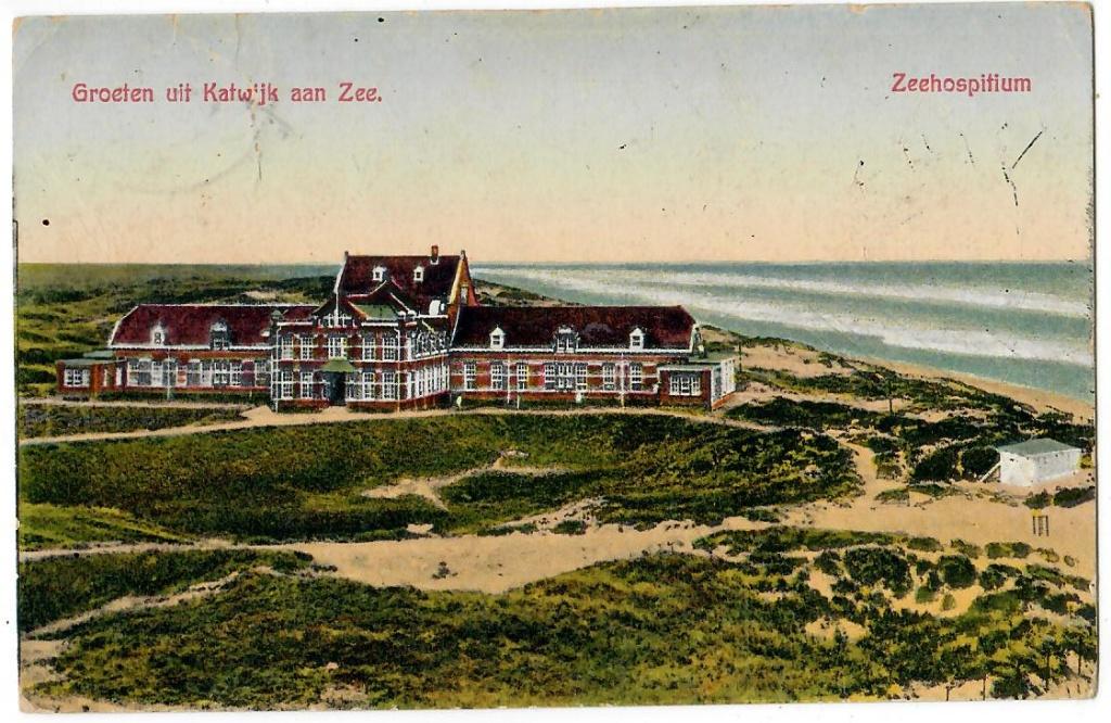 Katwijk aan Zee - Zeehospitium, Verzamelen, Ansichtkaarten | Nederland, Verzenden, 1920 tot 1940, Gelopen, Zuid-Holland