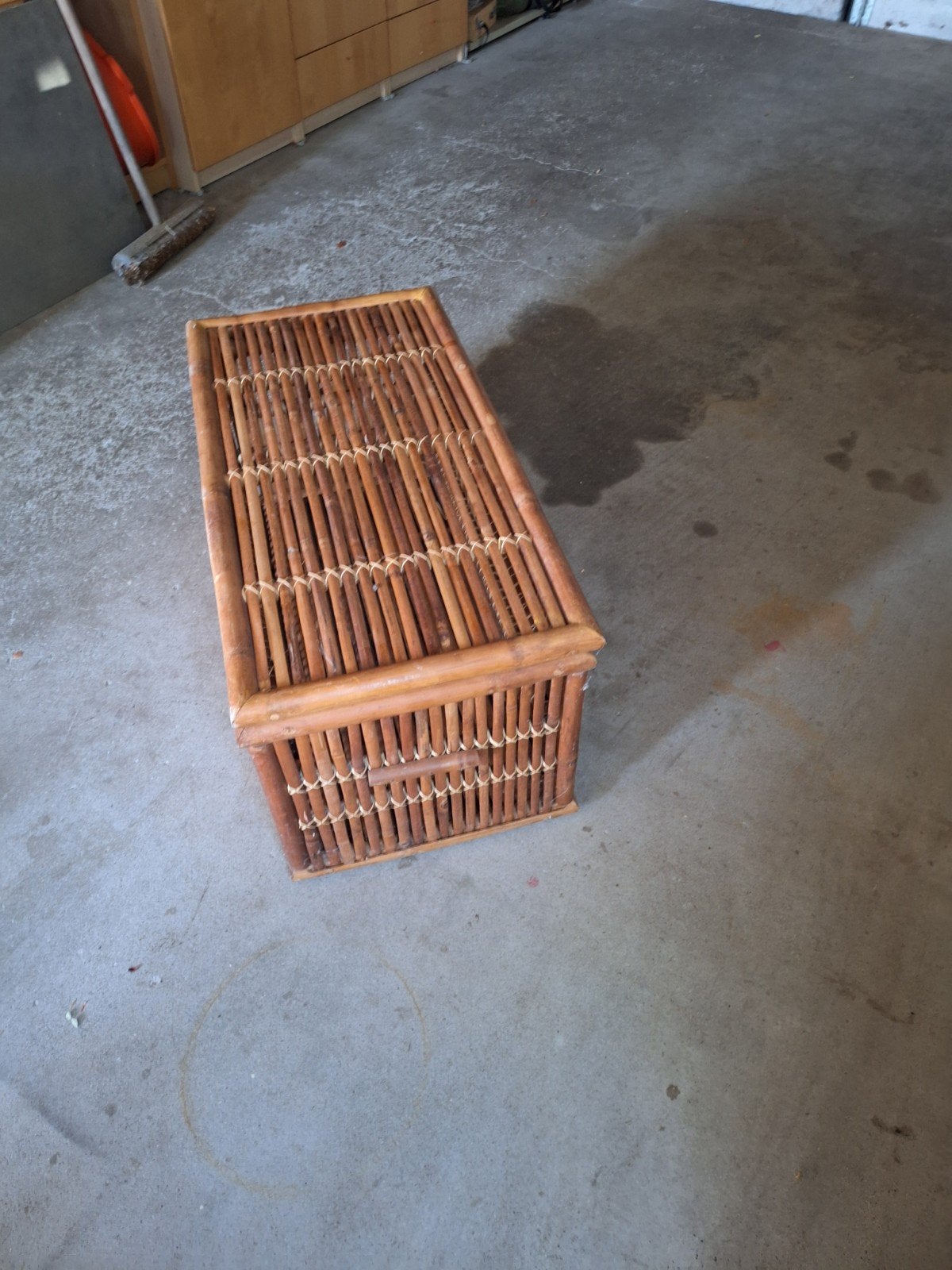 Vintage Bamboe Kist / Opbergkist, Overige materialen, Gebruikt, 50 tot 100 cm, Ophalen of Verzenden