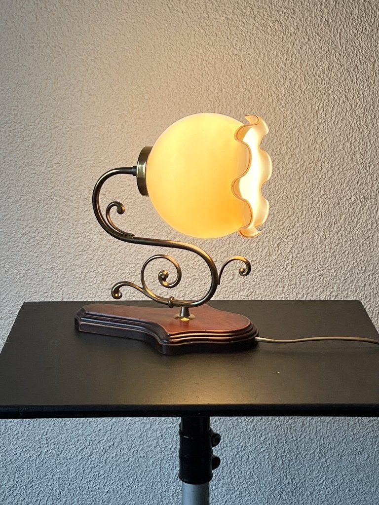 Wandlamp klassiek met glazen kap, Huis en Inrichting, Ophalen, Gebruikt