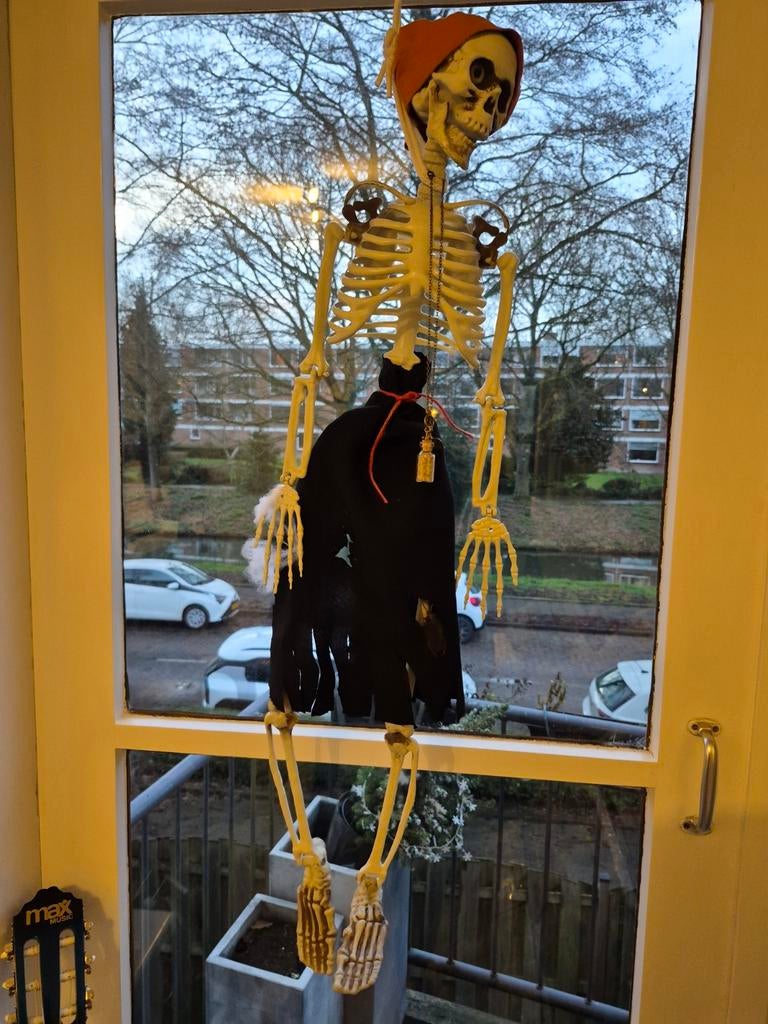 Griezelig skelet met piratenoutfit - Halloween decoratie, Ophalen of Verzenden