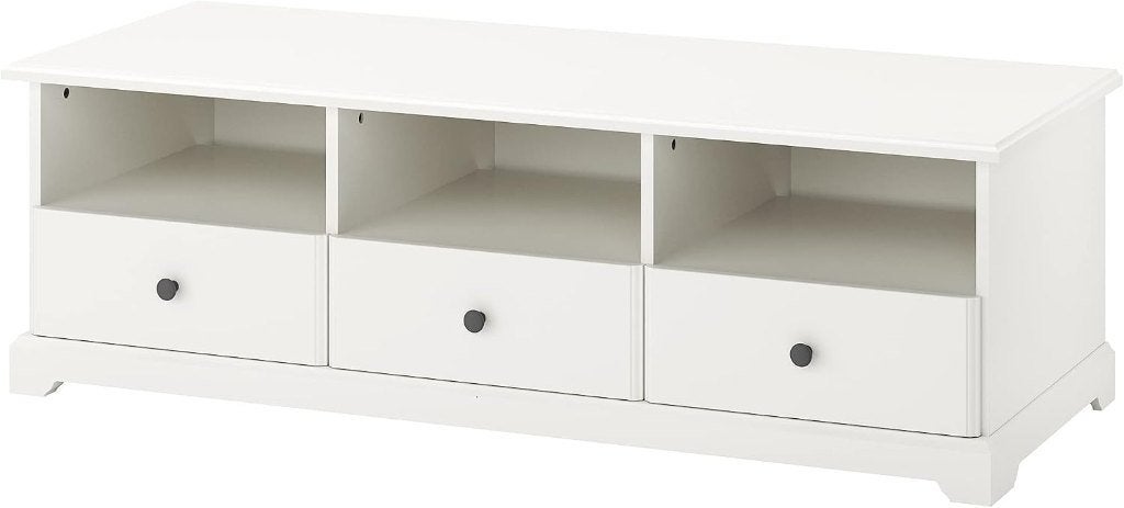 Liatorp TV meubel 145x49x45 cm wit, met bovenkast, Ophalen, Gebruikt, 150 tot 200 cm, Landelijk