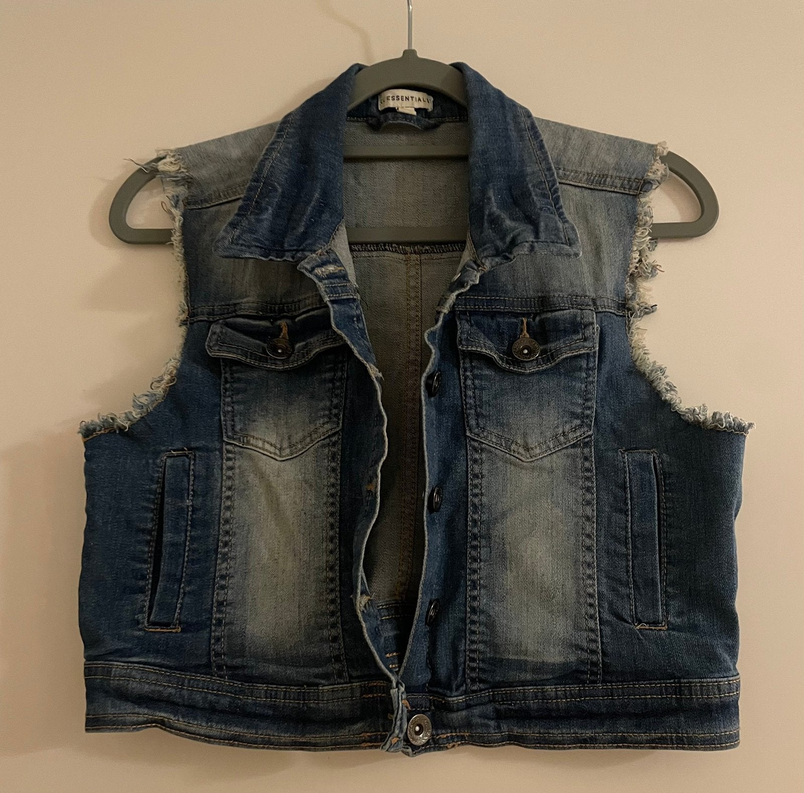 Spijker hesje maat L, Ophalen of Verzenden, Zo goed als nieuw, Maat 38/40 (M), Blauw