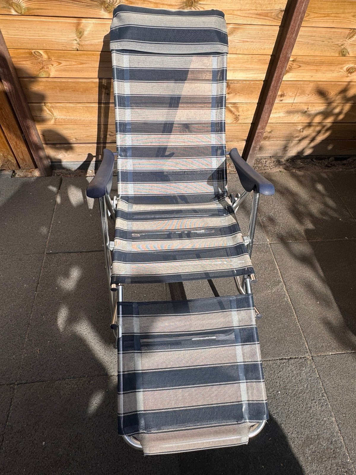 TE KOOP UITVOUWBAAR TUIN/CAMPING STOEL, Ophalen, Zo goed als nieuw, Aluminium