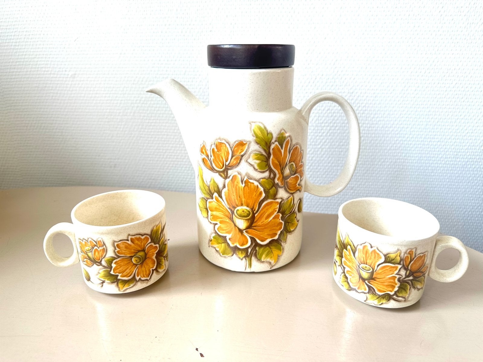 Vintage Doverstone England koffiepot met kopjes, Ophalen of Verzenden