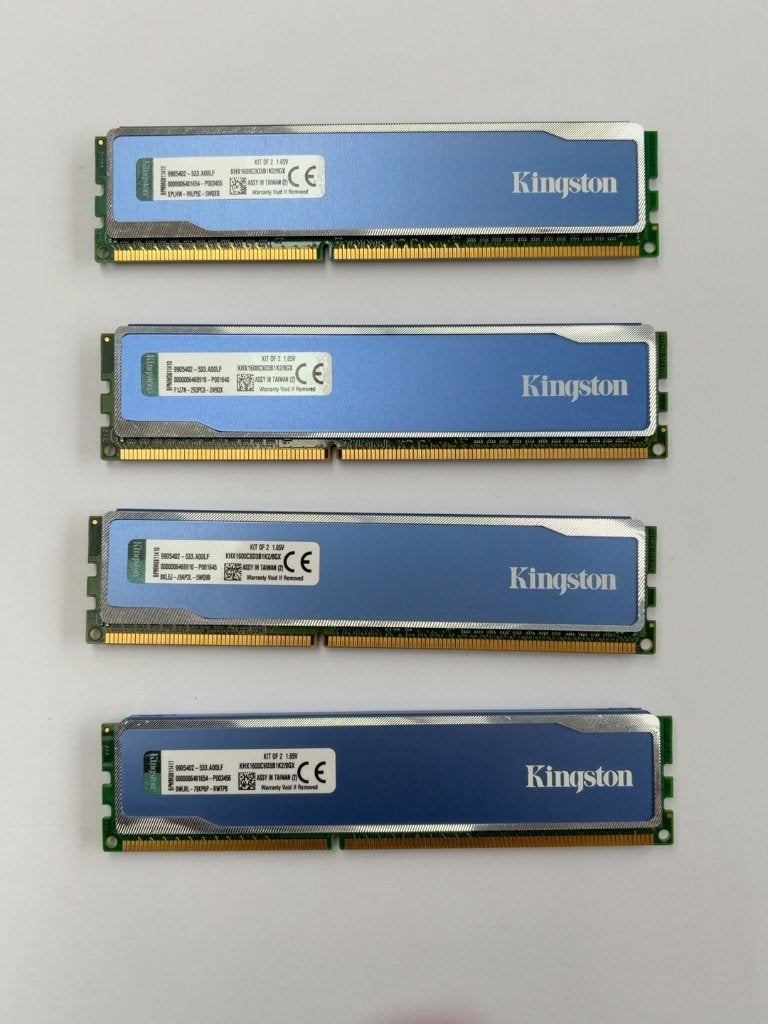 Kingston HyperX Blu 16GB DDR3-1600 – 4x4GB – 2 sets, Computers en Software, Gebruikt, DDR3, Ophalen of Verzenden, Desktop