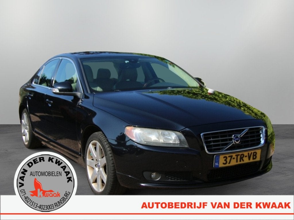 Volvo S80 3.2 Momentum (bj 2007, automaat), Auto's, 238 pk, 1553 kg, Zwart, Euro 4