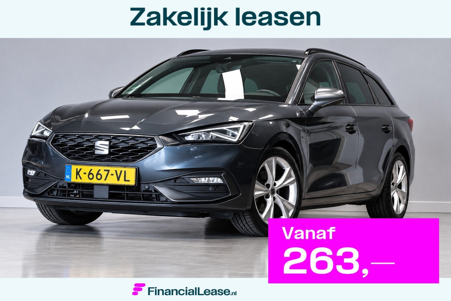 Seat Leon Sportstourer 1.5 eTSI FR Launch Edition |Stoel-stu, Dealer onderhouden, Stof, 4 cilinders, Leon