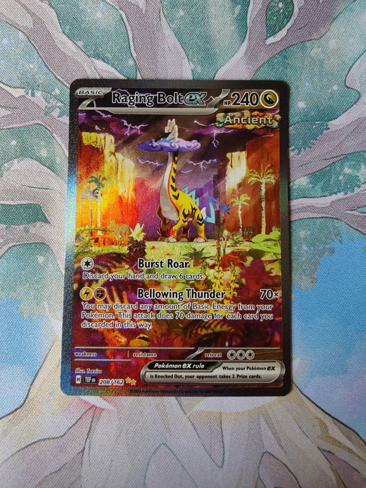 Pokemon temporal forces raging Bolt ex illustration 208/162, Ophalen of Verzenden, Nieuw, Losse kaart, Foil