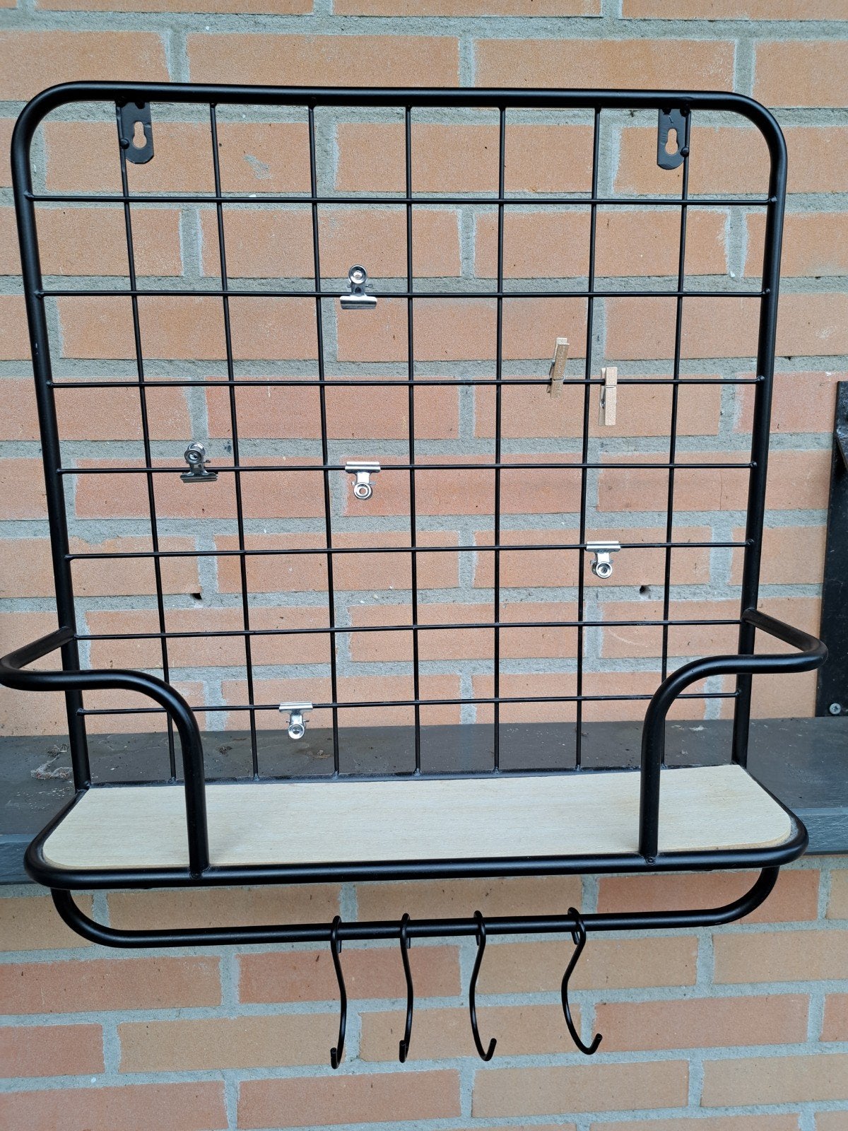** KOOPJE Mooi wandrekje met haken zgan, Ophalen, Metaal, Zwart, Decoratieobject