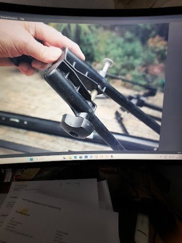 fietsenrek voor auto's met dakgoot. Merk Mont Blanc, Ophalen, Gebruikt