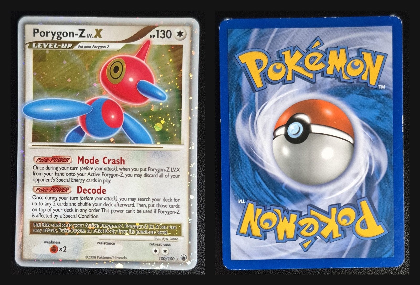 Porygon-Z LV.X Pokémon Kaart - Zeldzaam en in goede staat, Ophalen of Verzenden, Zo goed als nieuw, Losse kaart
