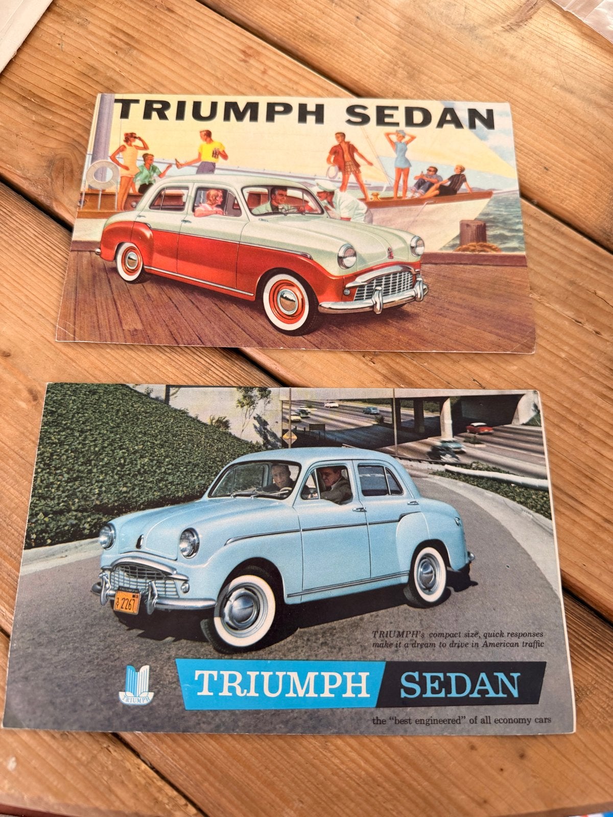 Triumph Sedan brochure - Vintage auto reclame, Ophalen of Verzenden, Gelezen, Overige merken
