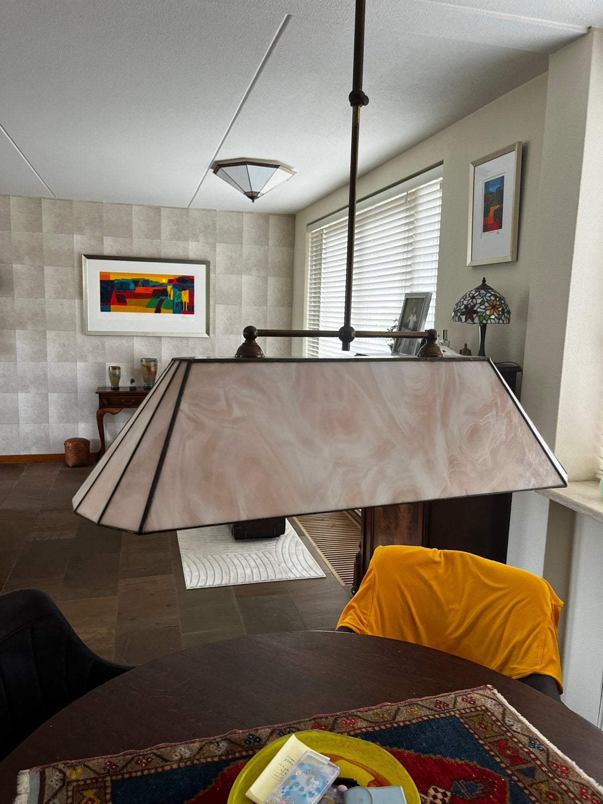 Elegante Tiffany Hanglamp - Art Deco Stijl, Antiek en Kunst, Ophalen