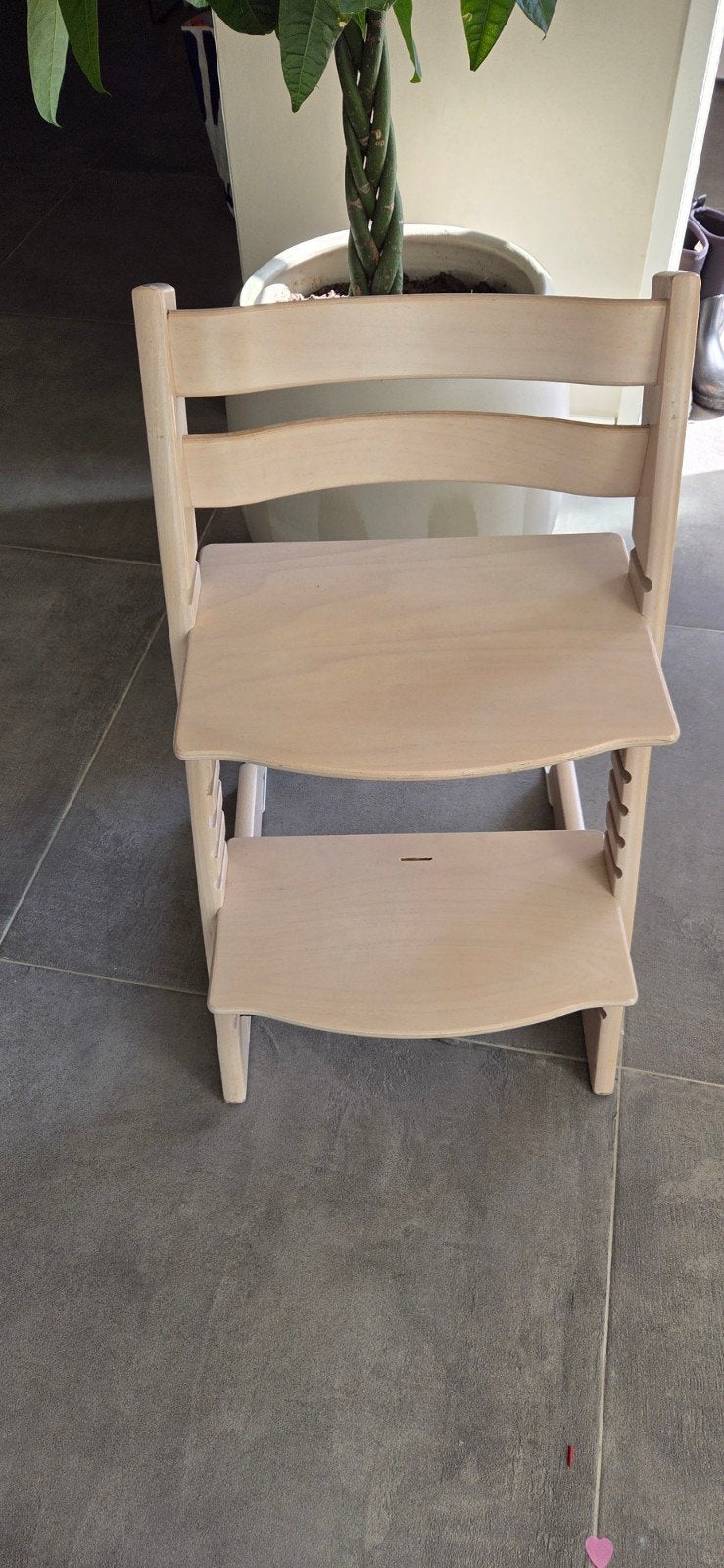 Stokke Tripp Trapp meegroeistoel - naturel hout, Ophalen, Zo goed als nieuw