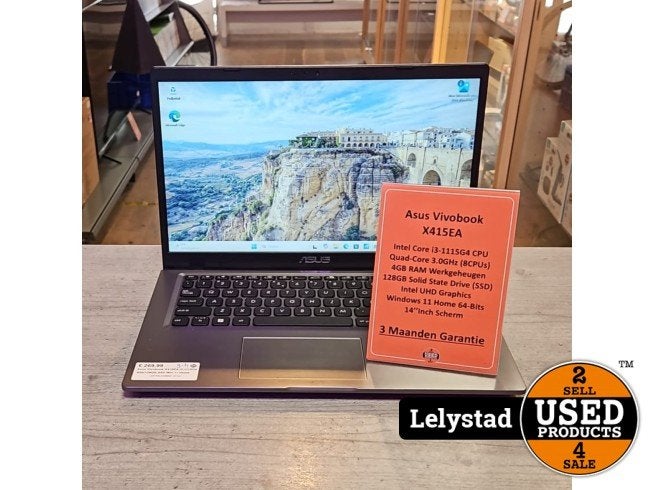 Asus Vivobook X415EA i3-1115G4 4GB/128GB SSD Win 11 Home, Asus, Gebruikt, Support@asus.com, No. 15, Li-Te Road, Beitou District
Taipei 112
Taiwan
