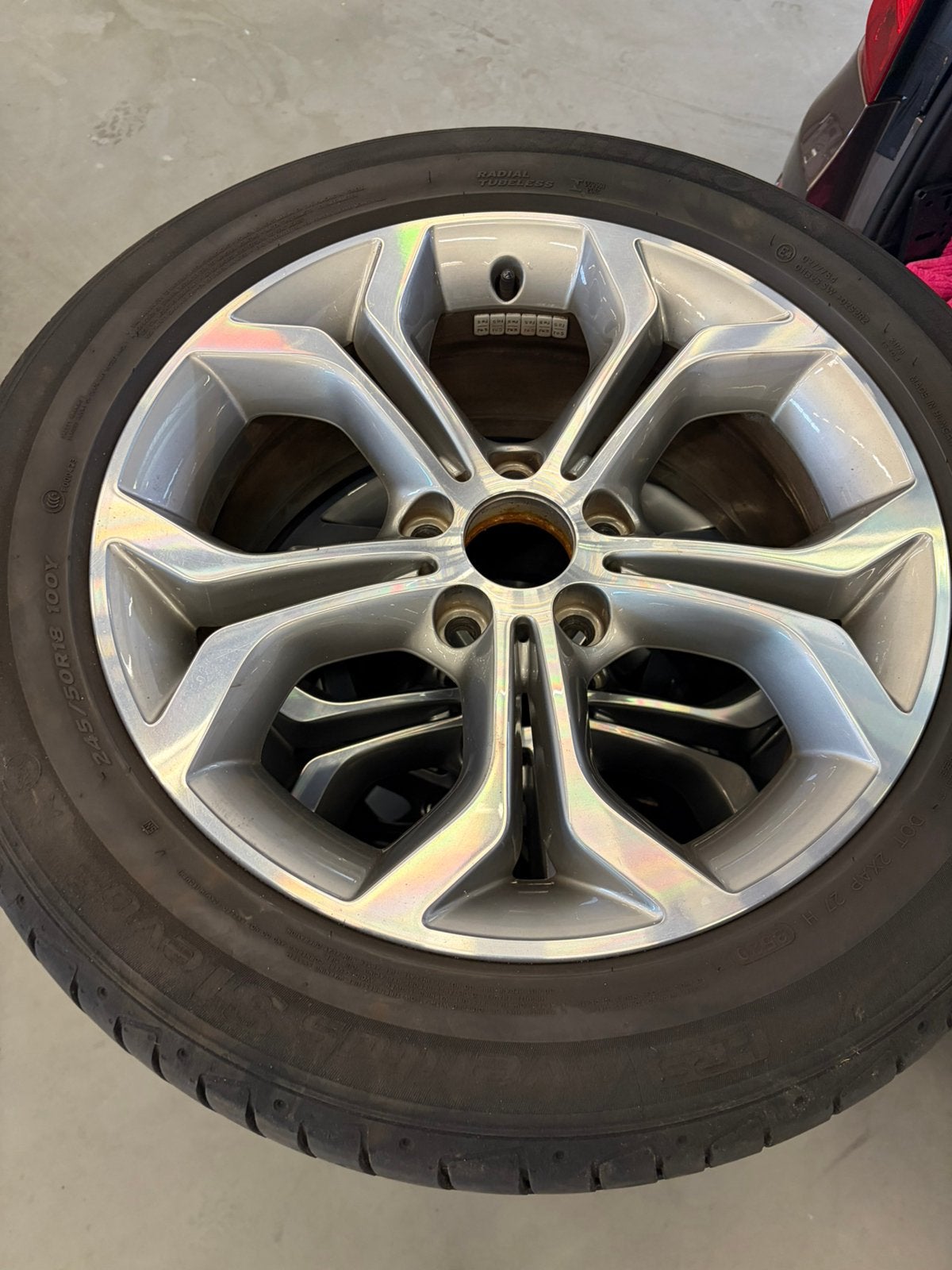 BMW zomerset Y-spaak 607 Ferric Grey voorX3 F25, Auto-onderdelen, Ophalen, 18 inch, Banden en Velgen, Personenwagen