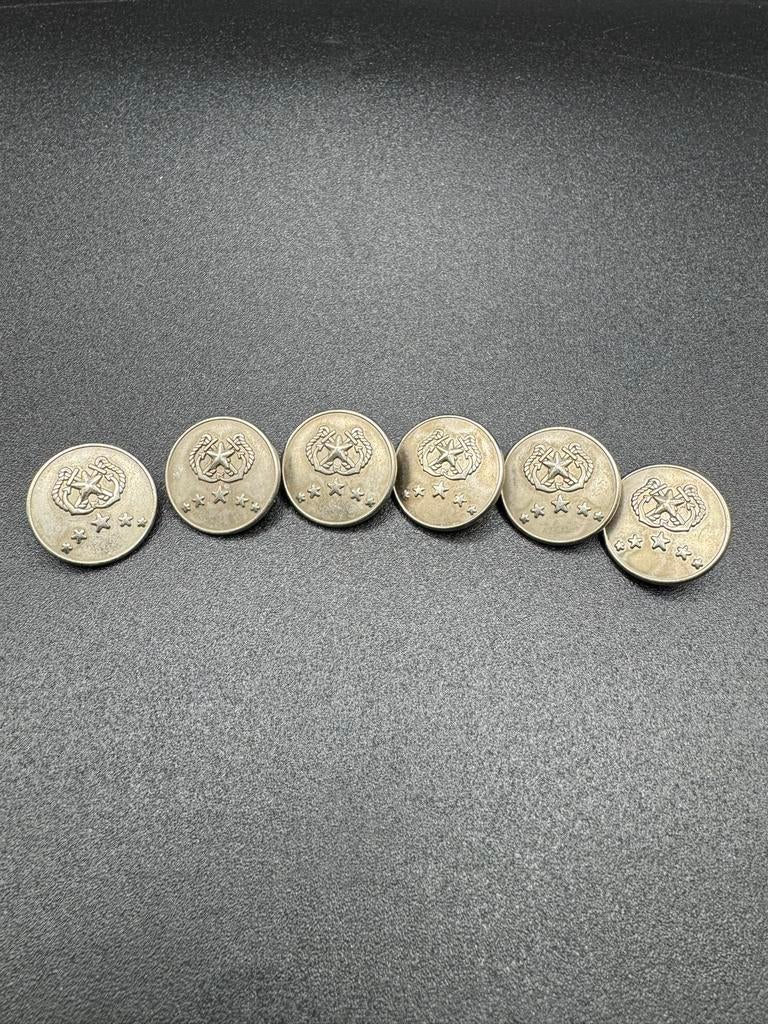 Set van 6 vintage militaire knopen, Postzegels en Munten, Munten | België, Ophalen of Verzenden