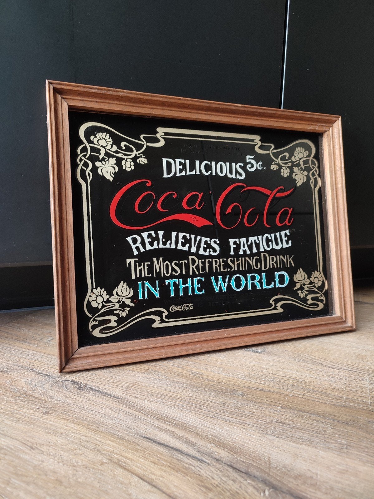 Oude vintage Coca Cola spiegel, Ophalen of Verzenden, Rechthoekig, Minder dan 50 cm, Minder dan 100 cm