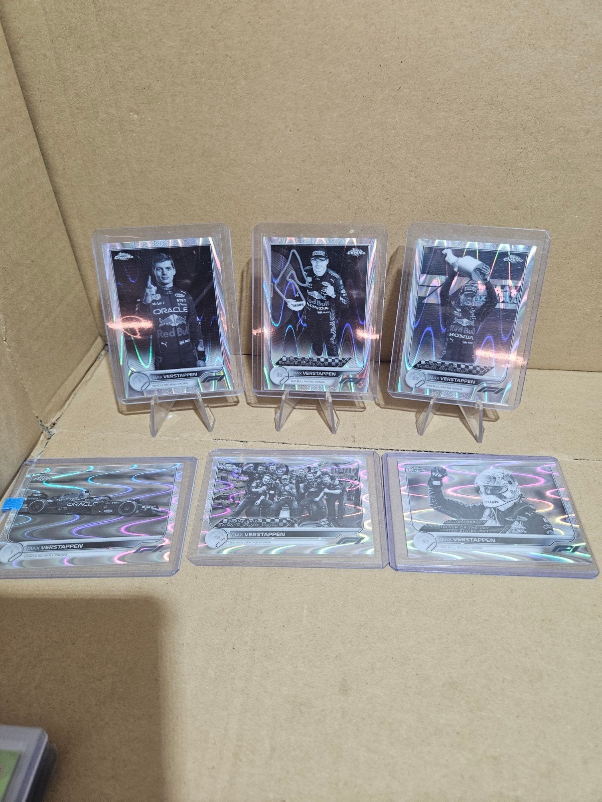Max verstappen raywave refractor topps chrome f1 2022 insert, Ophalen of Verzenden, Nieuw, Plaatje