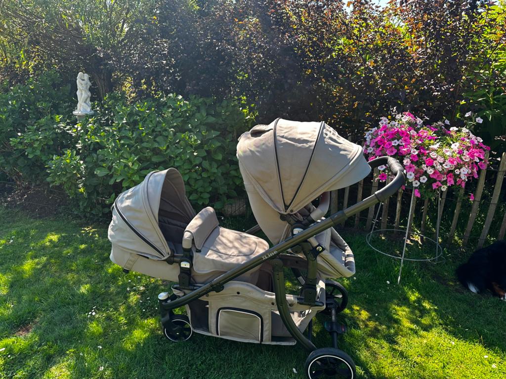 X adventure duo kinderwagen 3 x gebruikt, Zo goed als nieuw, Combiwagen, Verstelbare duwstang, Ophalen