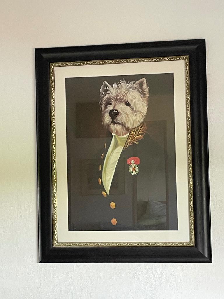 Wanddecoratie hond, Ophalen, Decoratieobject, Zo goed als nieuw, Ingelijst