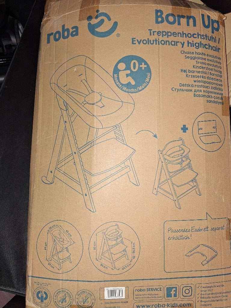 Babystoel, Ophalen, Zo goed als nieuw, Meegroeistoel, Afneembaar eetblad